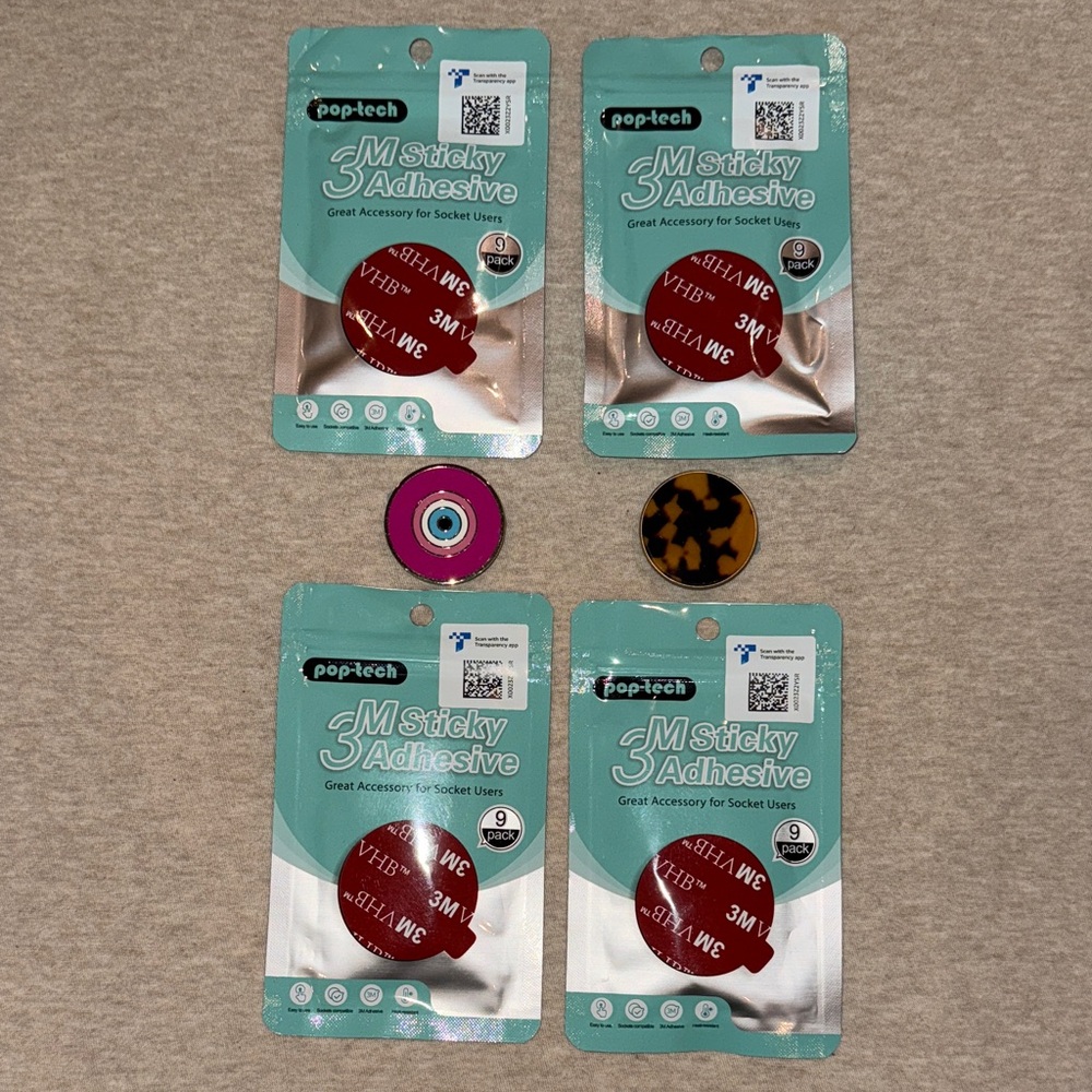 PopSocket Adhesive Set with Colorful Designs